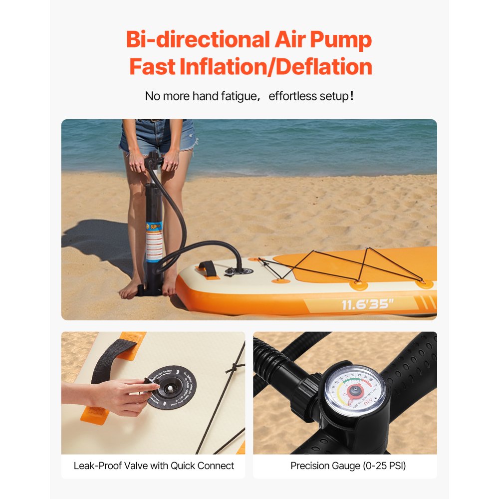 VEVOR Inflatable Stand Up Paddle Board 3.53m Sup Surfboard with Paddle Accessory