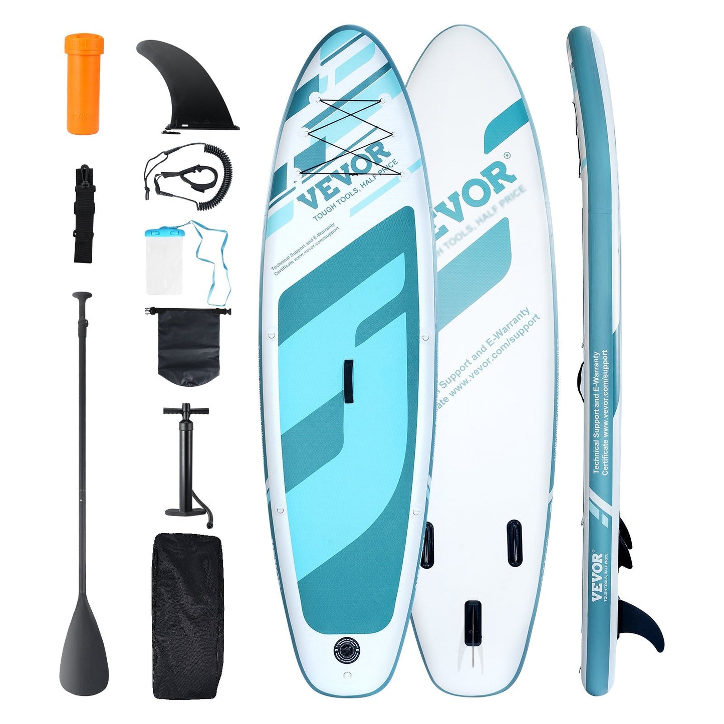 Inflatable SUP Paddle Board, 3.35m Long with Accessories & Non-Slip Deck