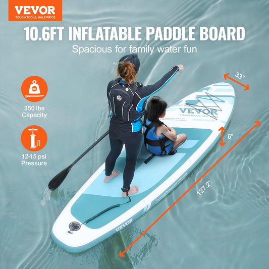 Inflatable SUP Paddleboard 3.23m x 0.84m with Accessories & Safety Features