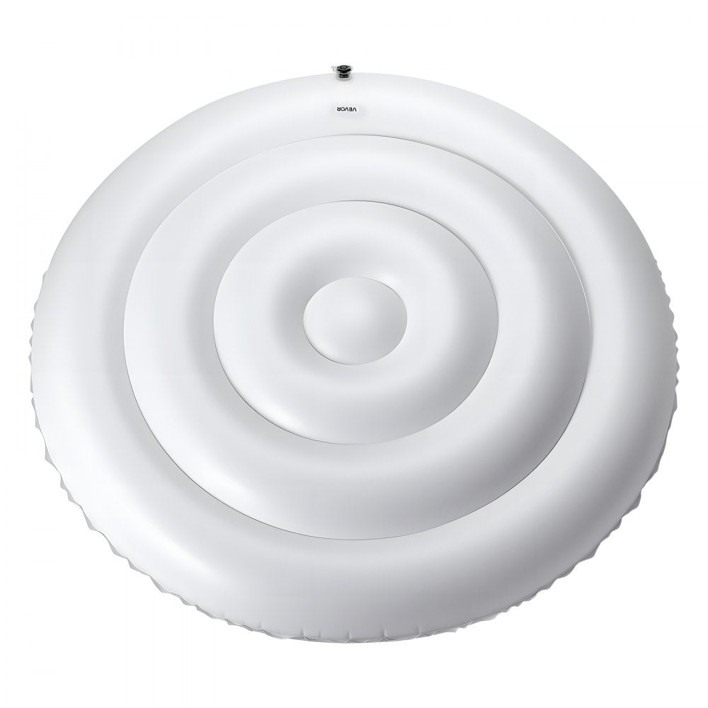 VEVOR Inflatable Hot Tub Cover 137cm Round Lid Weatherproof and Waterproof White