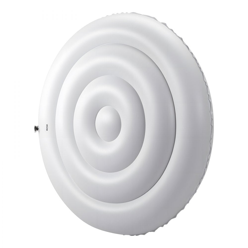 VEVOR Inflatable Hot Tub Cover 137cm Round Lid Weatherproof and Waterproof White