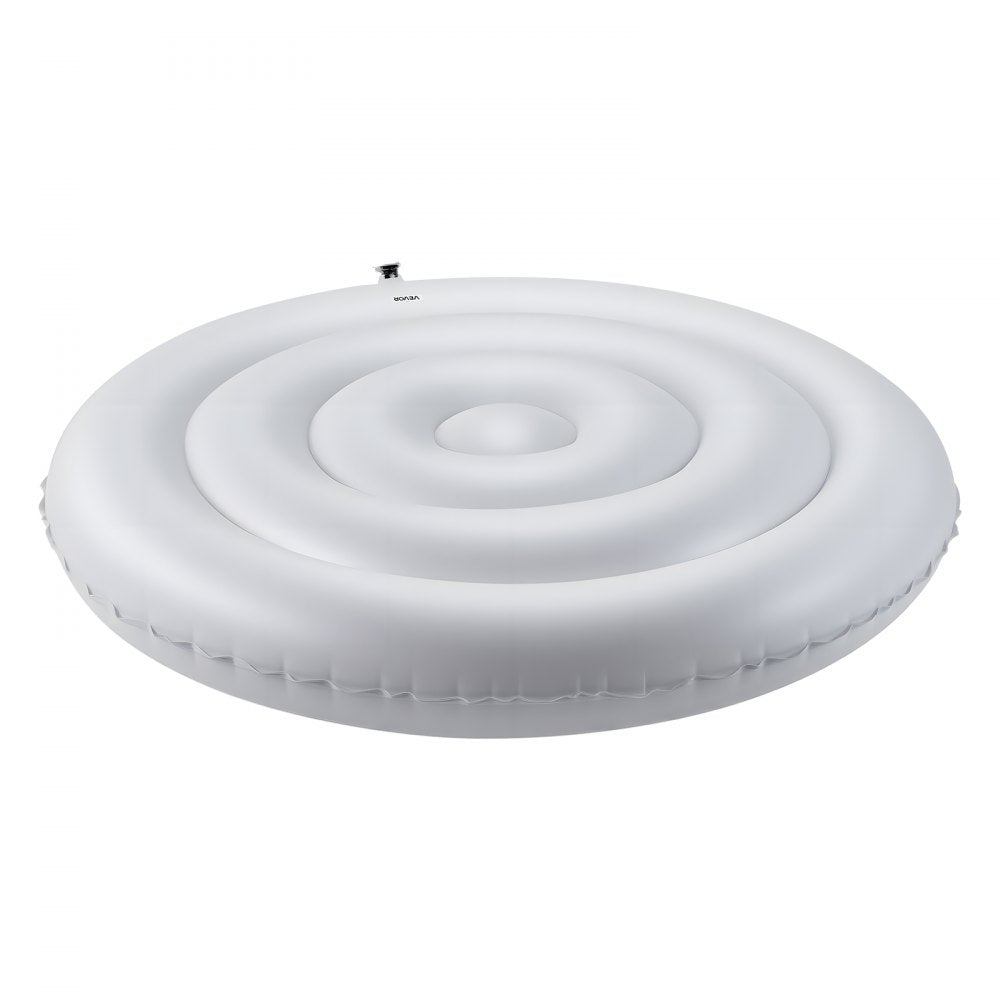 VEVOR Inflatable Hot Tub Cover 137cm Round Lid Weatherproof and Waterproof White