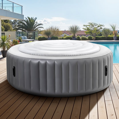 Inflatable Hot Tub Cover 165cm Round Lid Weatherproof and Waterproof White