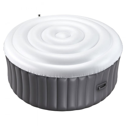 Inflatable Hot Tub Cover 165cm Round Lid Weatherproof and Waterproof White