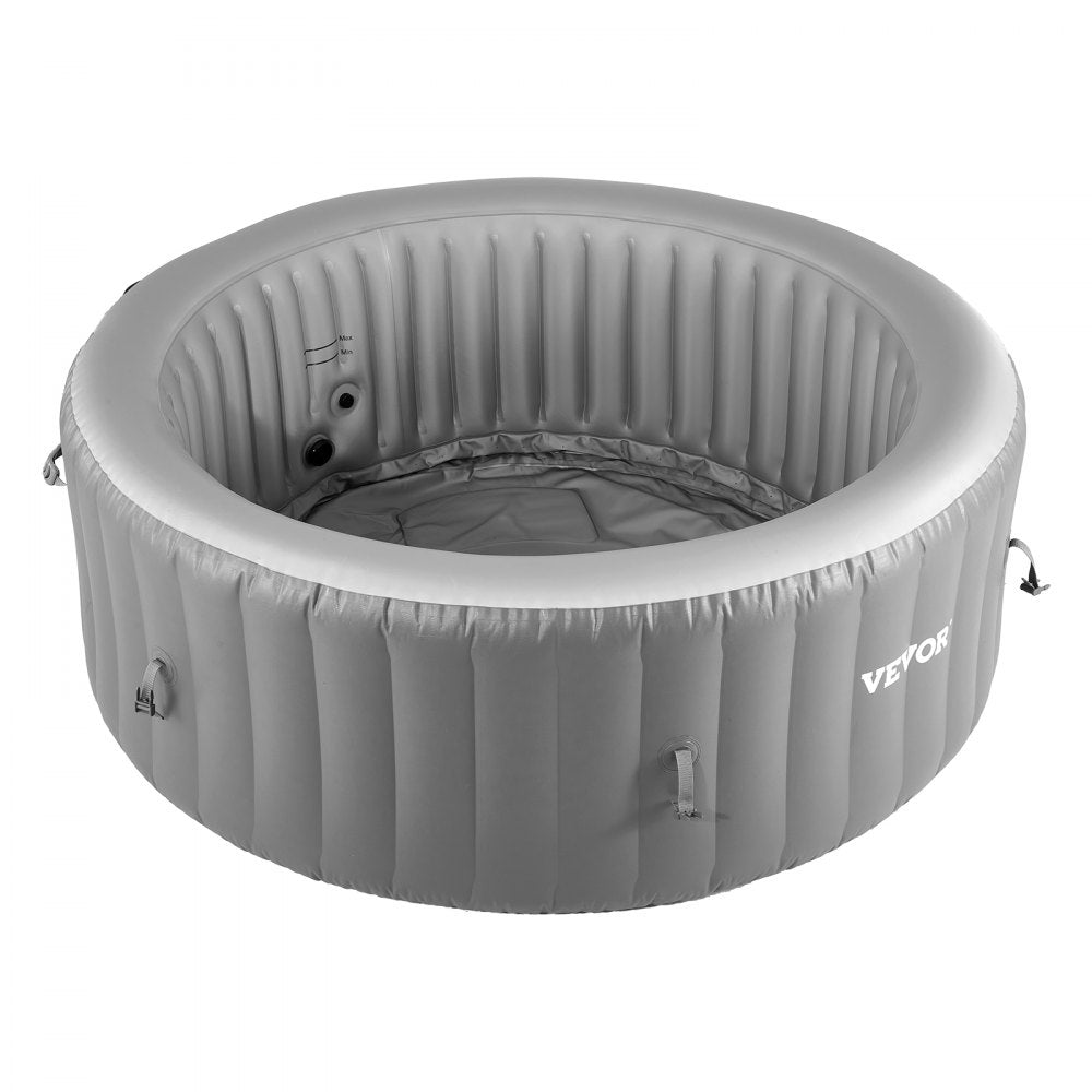 VEVOR Inflatable Hot Tub 2 to 4 Person 1800 x 660 mm Round Portable Outdoor Spa