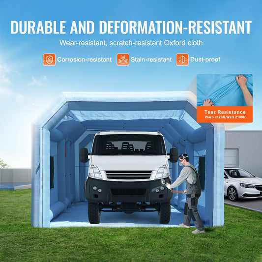 Inflatable Paint Booth 10x6.4x4.5m with Efficient Filtration and Portable Storage