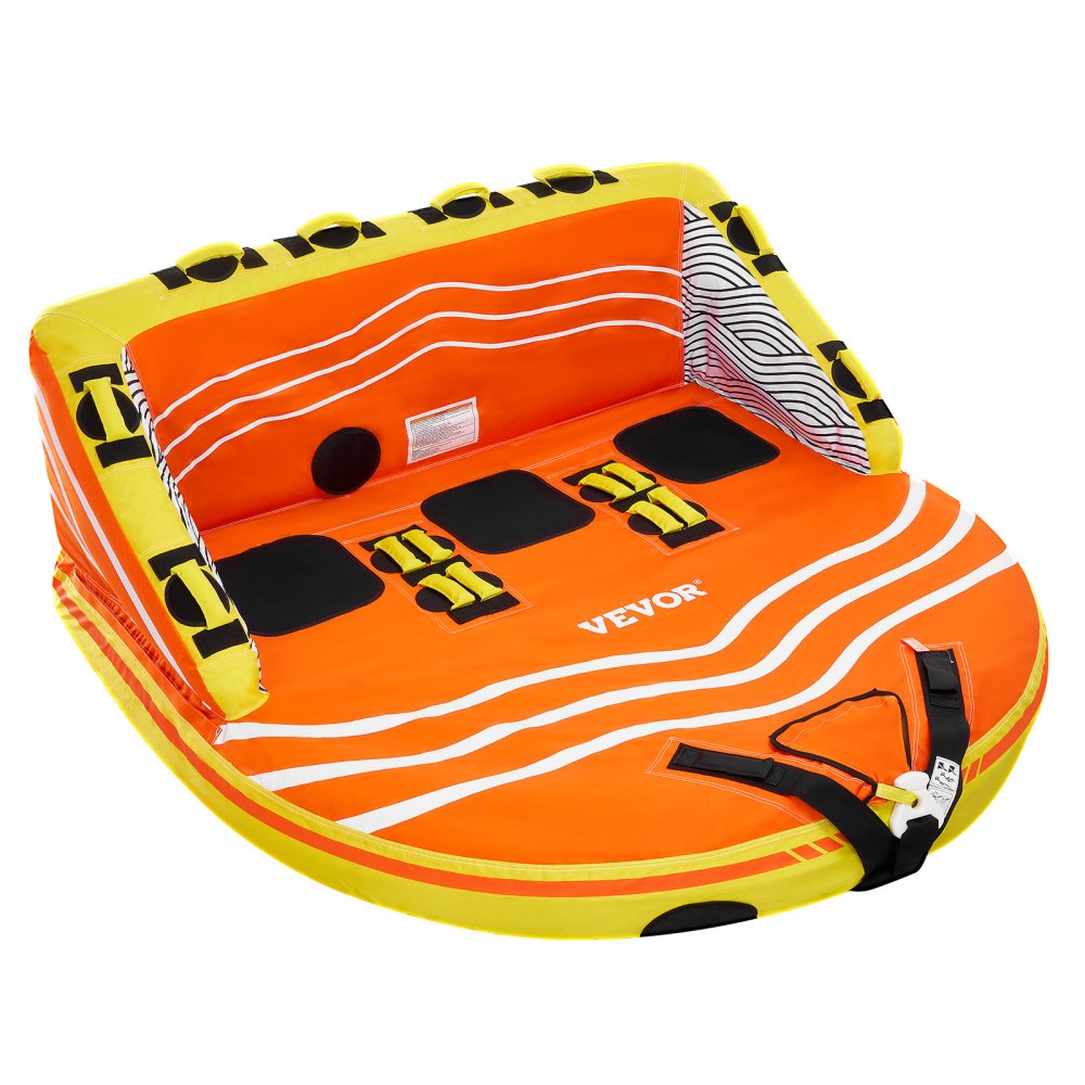VEVOR Towable Tube for Boating 1-3 Riders Inflatable Boat Tubes and Towables