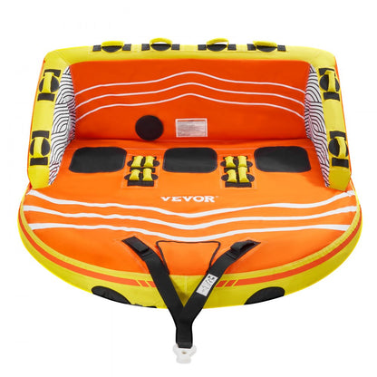 VEVOR Towable Tube for Boating 1-3 Riders Inflatable Boat Tubes and Towables