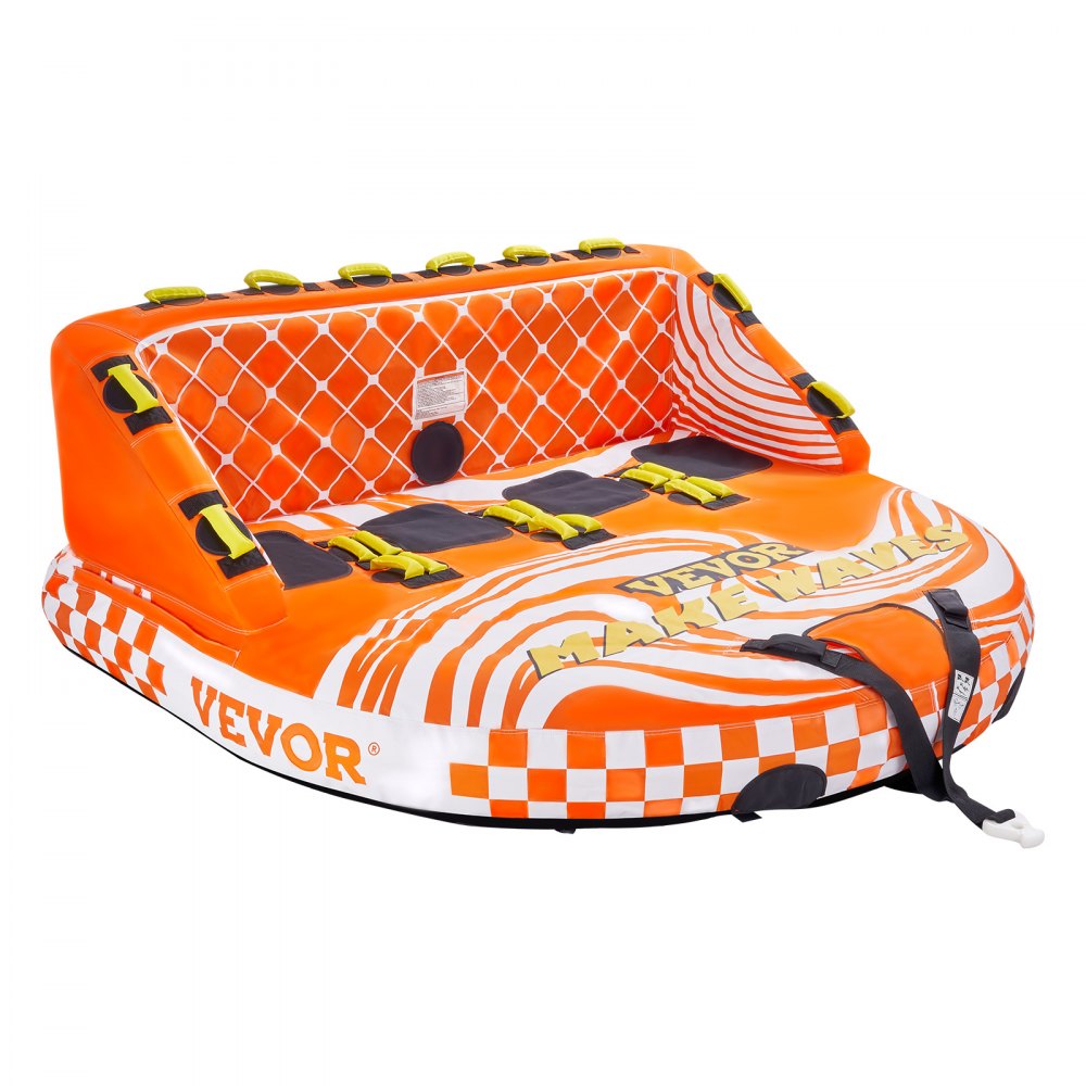 VEVOR Towable Tube for Boating 1-4 Riders Inflatable Boat Tubes and To ...