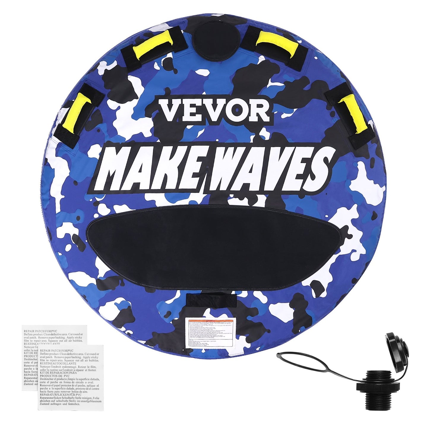 VEVOR Towable Tube for Boating, 1-2 Riders Inflatable Boat Tubes and Towables, 340