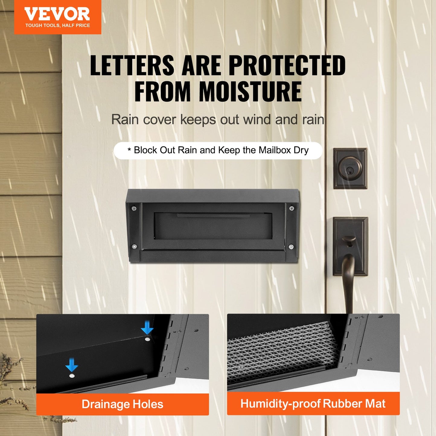 VEVOR Through The Door Key Drop Box, Heavy Duty Steel Through the Door Mailbox with
