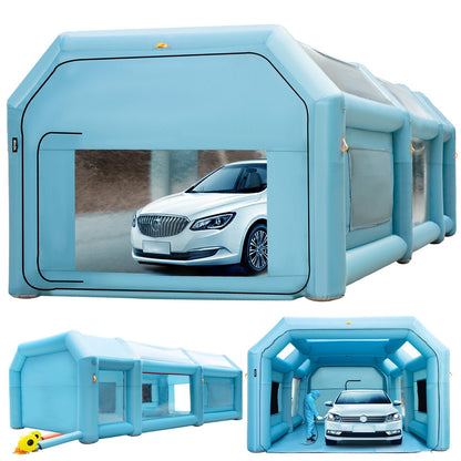 Portable Inflatable Car Paint Tent with Air Filter System, 8.5 x 4.6 x 3 m