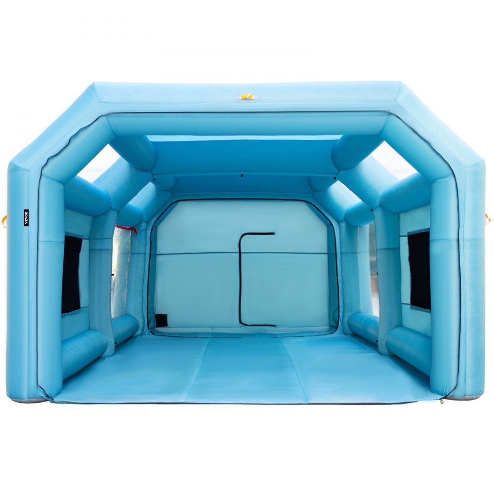 Portable Inflatable Paint Booth, 26x15x10ft Inflatable Spray Booth, Car Paint Tent w/ Air Filter System & 2 Blowers, Upgraded Blow Up Spray Booth Tent, Auto Paint Workstation, Car Parking Garage