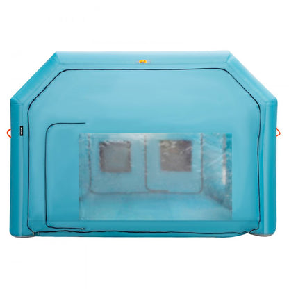 Portable Inflatable Paint Booth, 26x15x10ft Inflatable Spray Booth, Car Paint Tent w/ Air Filter System & 2 Blowers, Upgraded Blow Up Spray Booth Tent, Auto Paint Workstation, Car Parking Garage