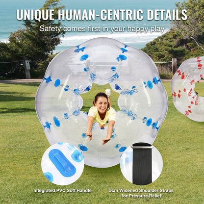 Inflatable Bumper Balls 2-Pack, 1.5m Sumo Zorb for Outdoor Fun, Teens & Adults