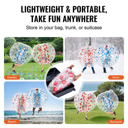 Inflatable Bumper Balls 2-Pack, 1.5m Sumo Zorb for Outdoor Fun, Teens & Adults