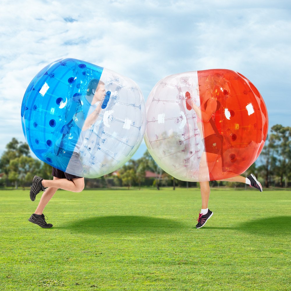 VEVOR Inflatable Bumper Balls 2-Pack, 5FT/1.5M Body Sumo Zorb Balls for Teen & Adult, 0.8mm Thick PVC Human Hamster Bubble Balls for Outdoor Team Gaming Play, Bumper Bopper Toys for Garden, Yard, Park