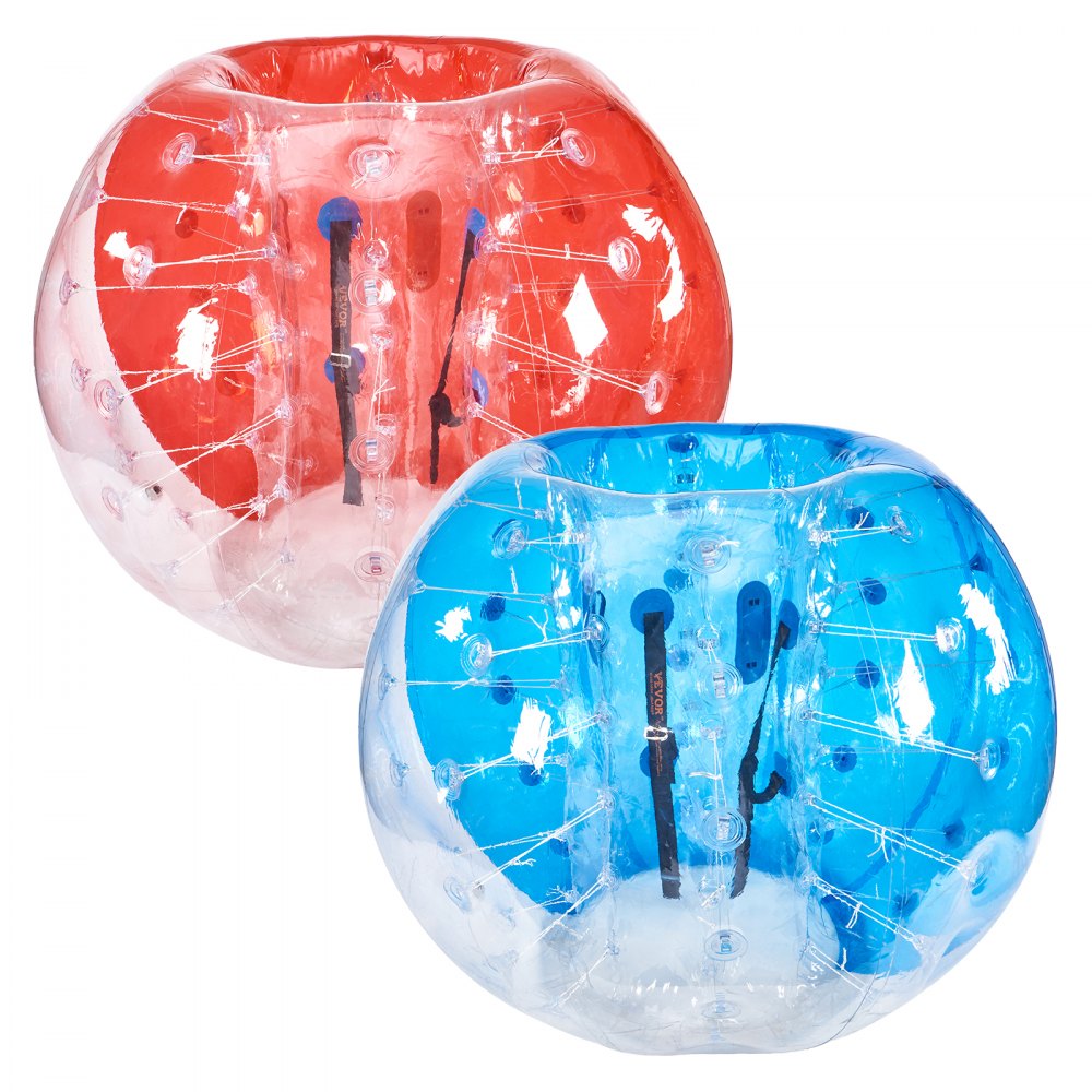 VEVOR Inflatable Bumper Balls 2-Pack, 5FT/1.5M Body Sumo Zorb Balls for Teen & Adult, 0.8mm Thick PVC Human Hamster Bubble Balls for Outdoor Team Gaming Play, Bumper Bopper Toys for Garden, Yard, Park