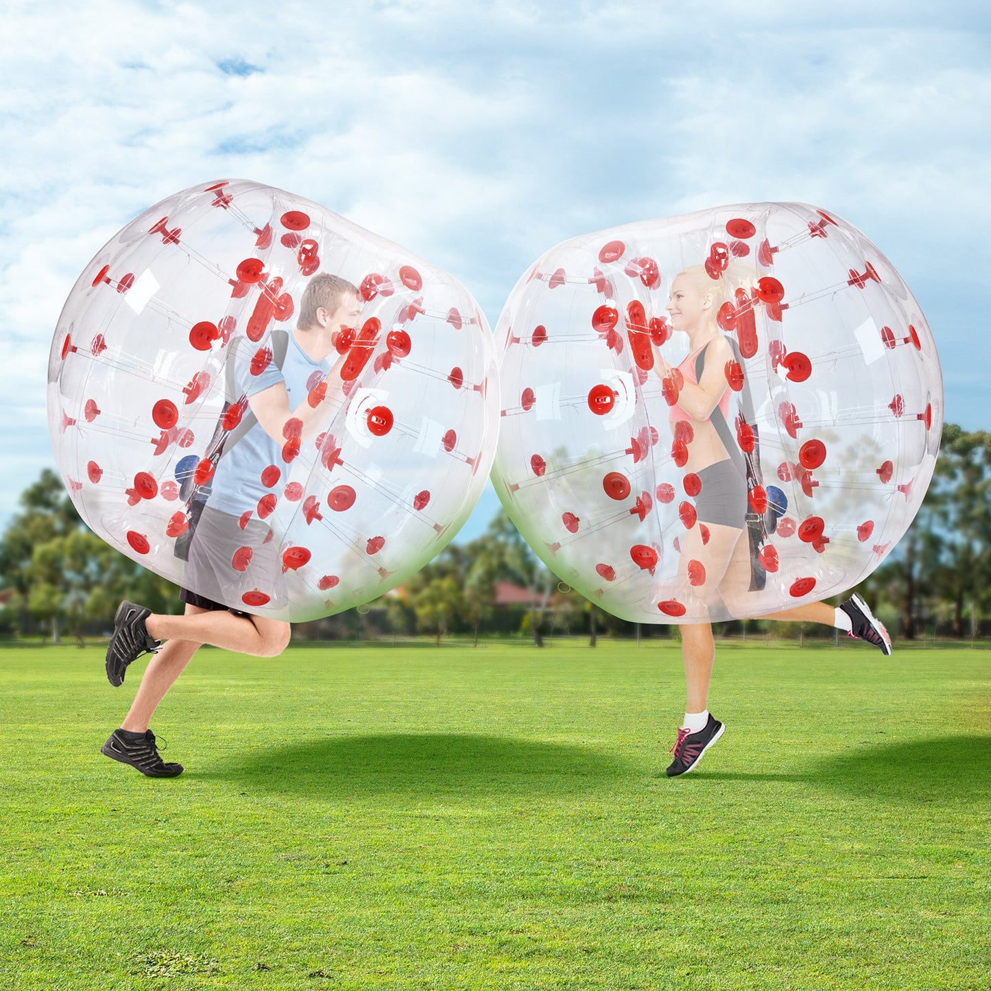 Inflatable Bumper Ball 1-Pack, 5FT/1.5M Body Sumo Zorb Balls for Teen & Adult, 0.8mm Thick PVC Human Hamster Bubble Balls for Outdoor Team Gaming Play, Bumper Bopper Toys for Garden, Yard, Park