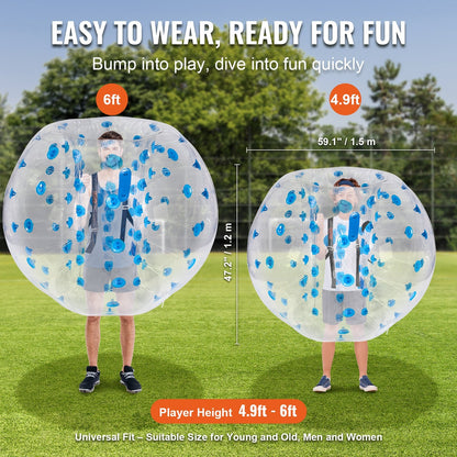 Inflatable 1.5M Sumo Zorb Ball for Teens & Adults - Outdoor Fun & Safety