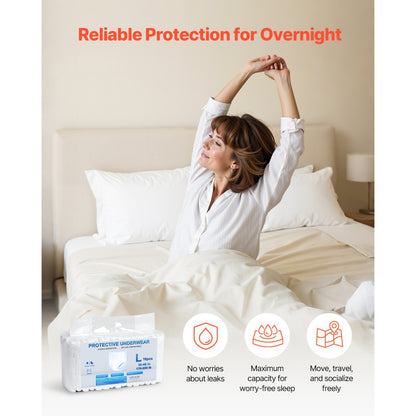 VEVOR Adult Incontinence Underwear Protective Underwear for Men & Women L Size