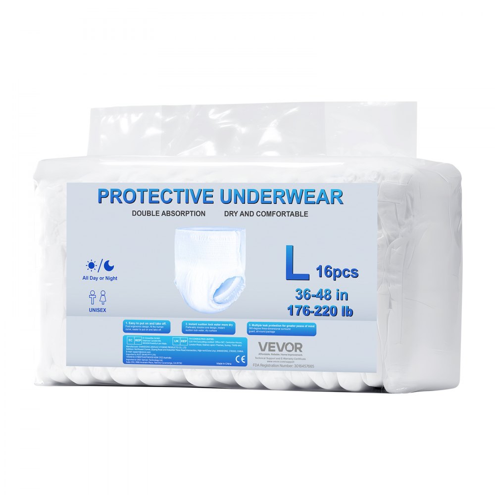 VEVOR Adult Incontinence Underwear Protective Underwear for Men & Women L Size