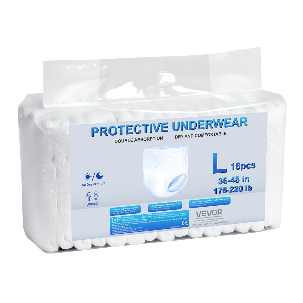 VEVOR Adult Incontinence Underwear Protective Underwear for Men & Women L Size