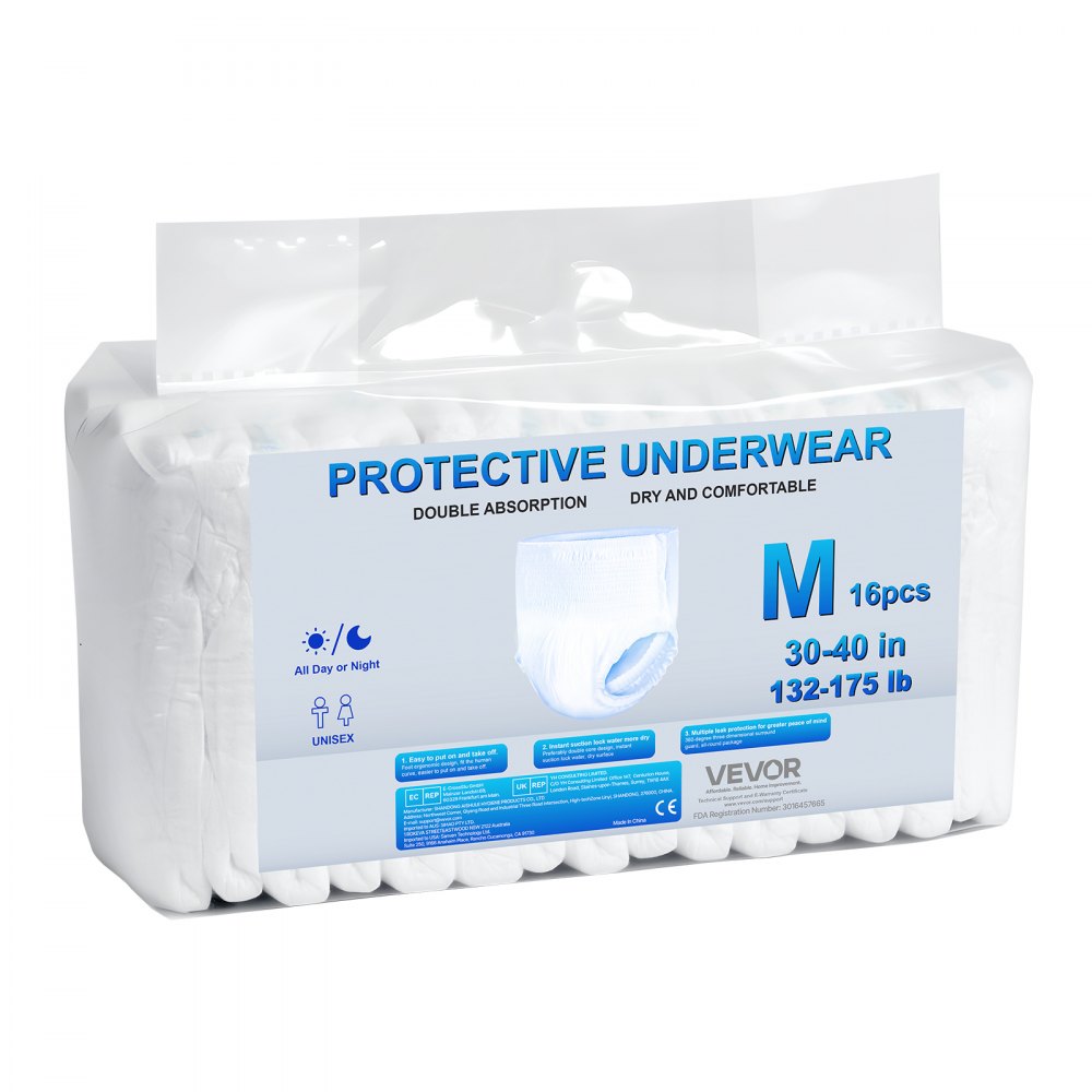 VEVOR Adult Incontinence Underwear Protective Underwear for Men & Women M Size