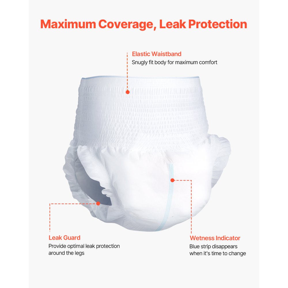 VEVOR Adult Incontinence Underwear Protective Underwear for Men & Women XL Size