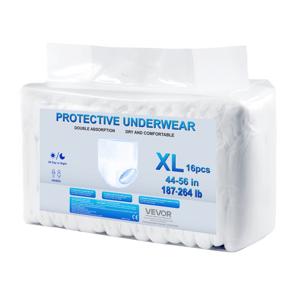VEVOR Adult Incontinence Underwear Protective Underwear for Men & Women XL Size