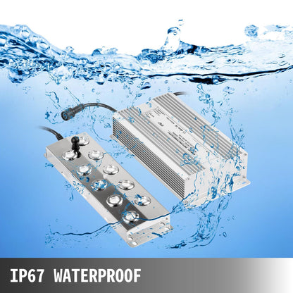 10-Head Ultrasonic Pond Mister with Waterproof Power Supply, 5 kg/h Output