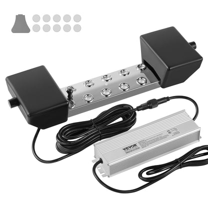 10-Head Ultrasonic Mist Maker, 7L/h, IP67, Stainless Steel, 2.5 kg, 275x77x28 mm