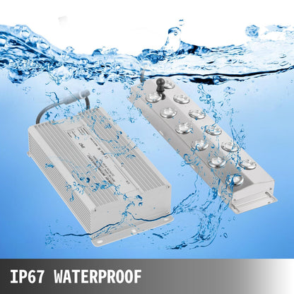 12-Head Ultrasonic Mist Maker with Waterproof Supply for Gardening, 7 kg/h Output