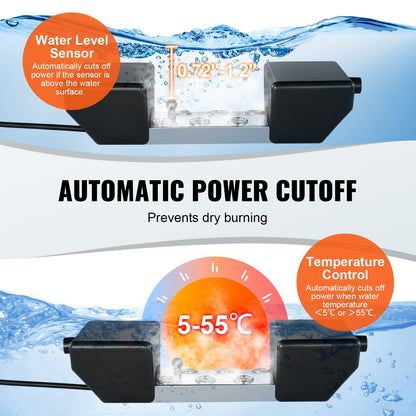 6-Head Ultrasonic Mist Maker, 4.5 L/H, Waterproof, Stainless Steel, 165W