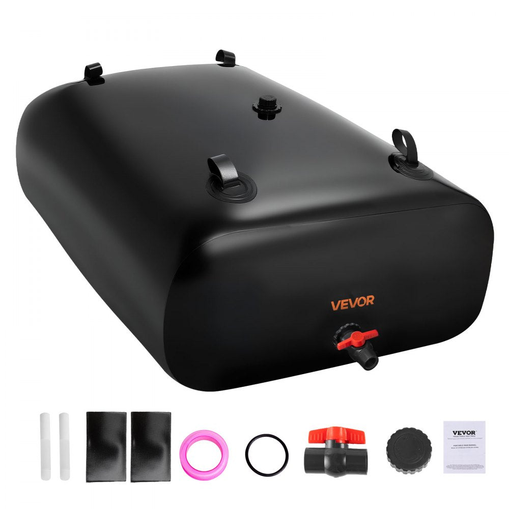 Water Storage Bladder 1000L PVC Collapsible Portable Water Tank Black