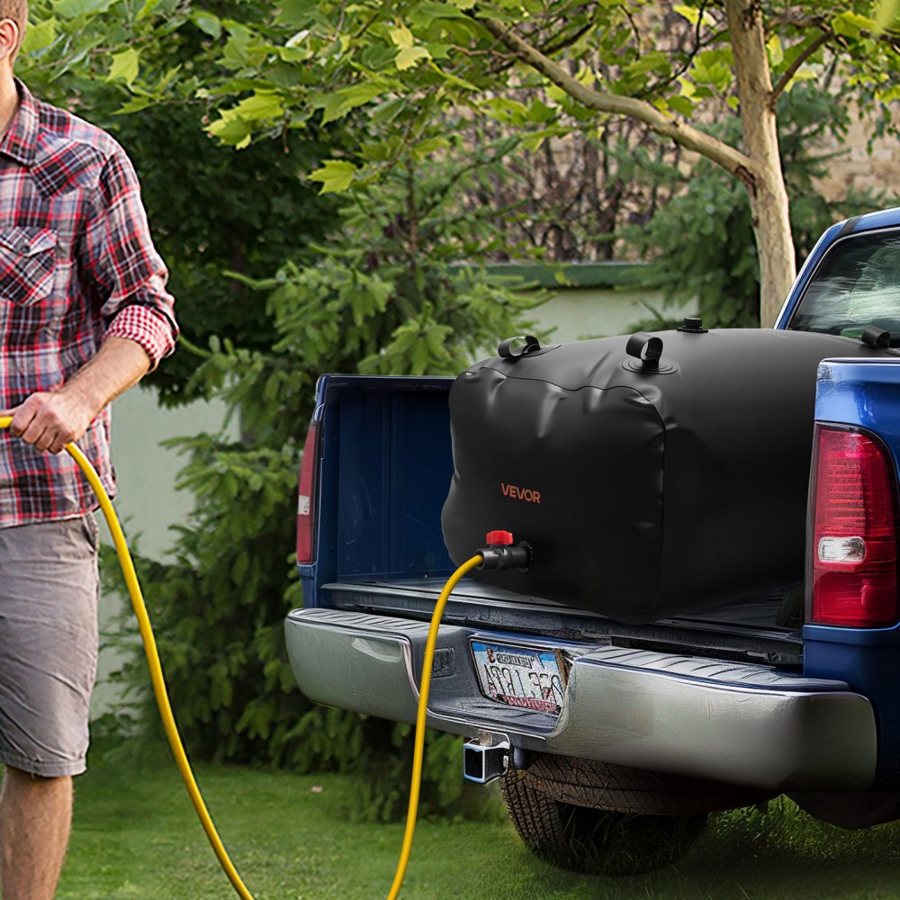 Water Storage Bladder 240L PVC Collapsible Portable Water Tank Black