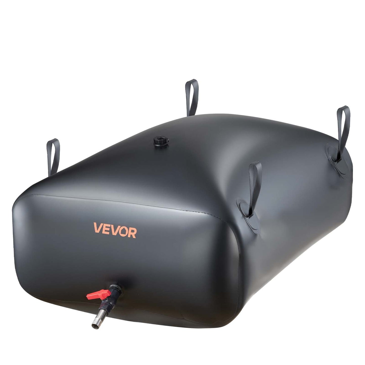 Water Storage Bladder, 330L Portable & Collapsible Water Storage Bag, Wear-Resistant 1000D PVC Soft Waters Bag, Leakproof Camping Tank Containers for Garden Irrigation RV Emergency Use, Black