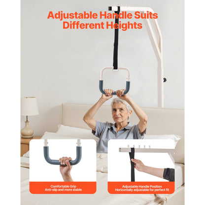 VEVOR Trapeze Bar for Bed Mobility Height-Adjustable Free Standing Trapeze Bar