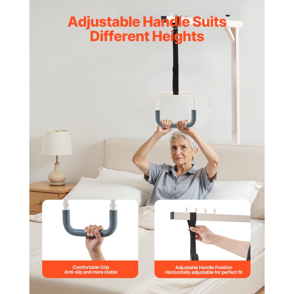 VEVOR Trapeze Bar for Bed Mobility 250 LBS Capacity Free Standing Trapeze Bar
