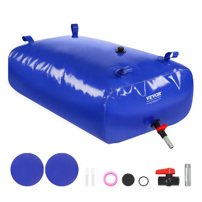 VEVOR Portable Water Storage Bladder 87 Gal 1000D PVC Collapsible Water Tank
