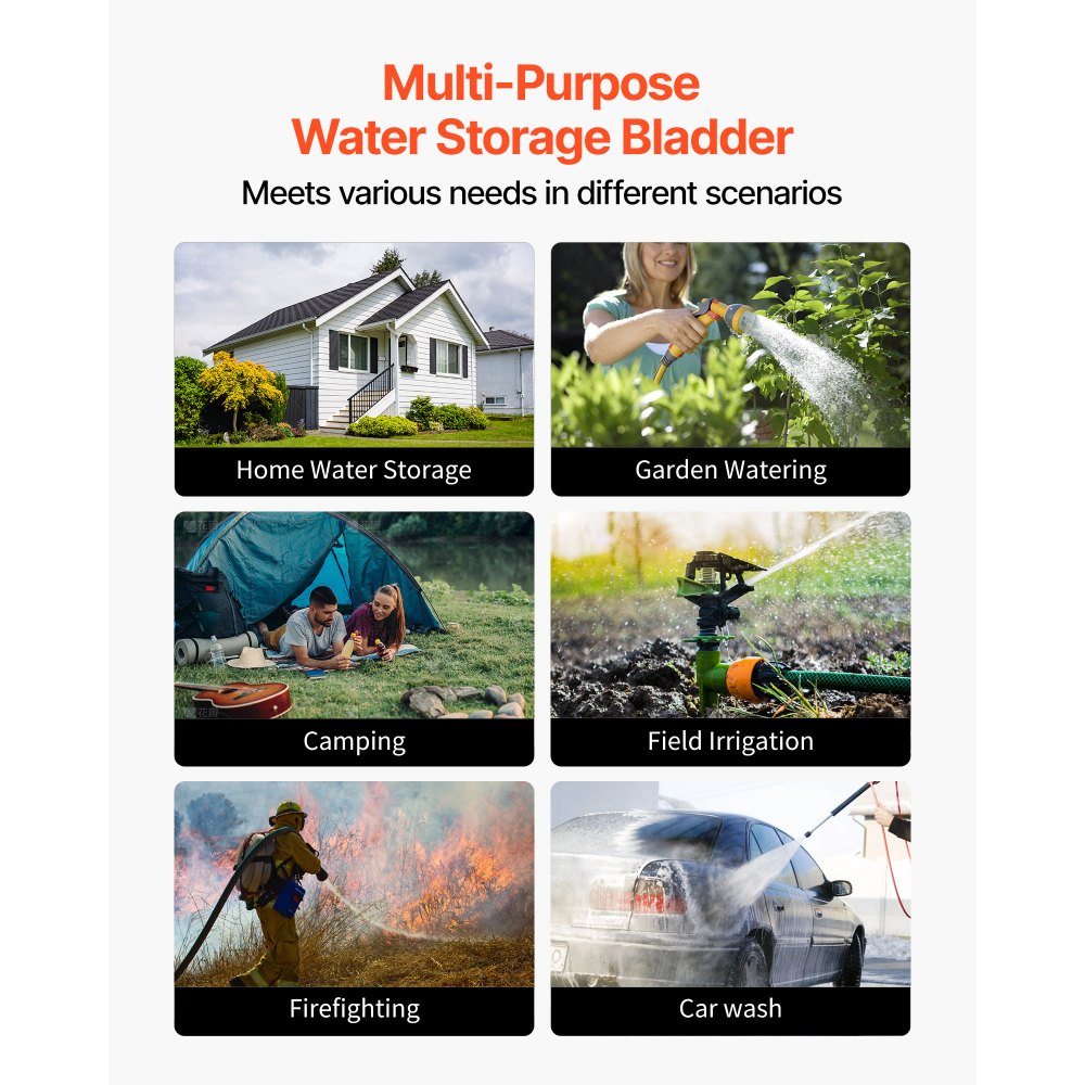 Water Storage Bladder 540L 1000D PVC Collapsible Portable Water Tank