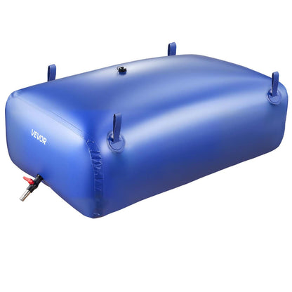 Water Storage Bladder, 540L Portable & Collapsible Water Storage Bag, Wear-Resistant 1000D PVC Soft Waters Bag, Leakproof Camping Tank Containers for Garden Irrigation RV Emergency Use, Blue