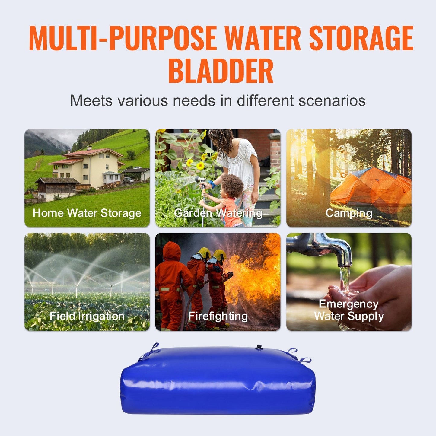 Collapsible 540L PVC Water Storage Bladder - Durable & Leak-Proof Design
