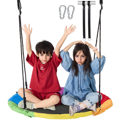Multicolor Saucer Tree Swing, 340 kg Capacity, 1 Meter Diameter, Durable & Fun