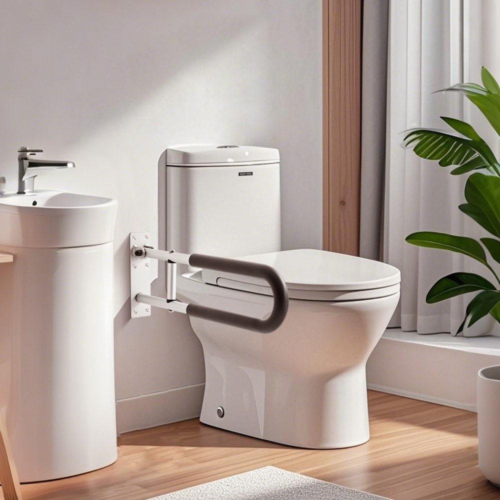 VEVOR Folding Toilet Safety Rail 60.5 cm 136 kg Load Capacity Handicap Grab Bar