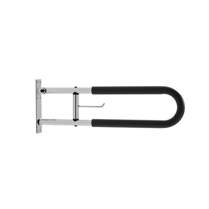 VEVOR Folding Toilet Safety Rail 76.5 cm 136 kg Load Capacity with Paper Holder