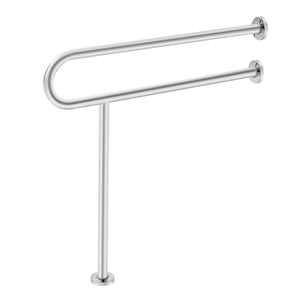 VEVOR Toilet Safety Rail with Leg 80 cm 136 kg Capacity Stainless Steel Grab Bar