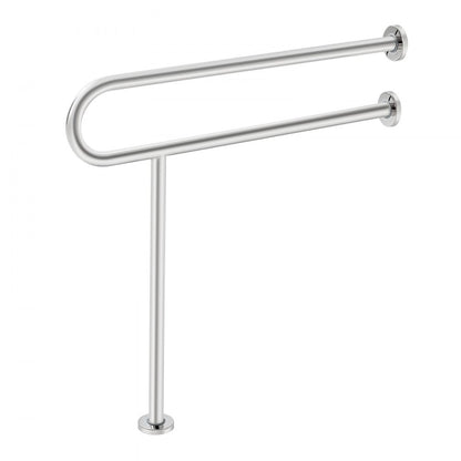 VEVOR Toilet Safety Rail with Leg 80 cm 136 kg Capacity Stainless Steel Grab Bar