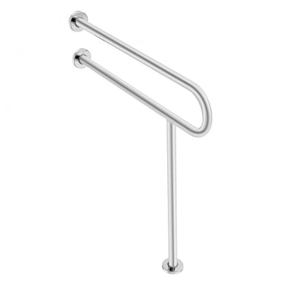 VEVOR Toilet Safety Rail with Leg 80 cm 136 kg Capacity Stainless Steel Grab Bar
