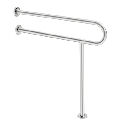VEVOR Toilet Safety Rail with Leg 80 cm 136 kg Capacity Stainless Steel Grab Bar